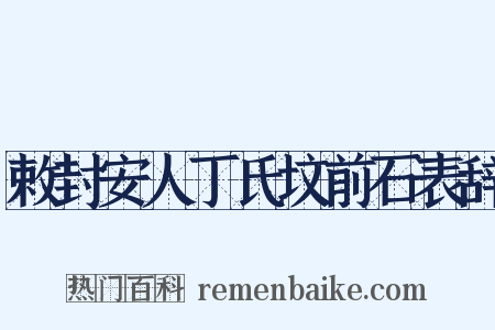 敕封安人丁氏坟前石表辞是什么意思的图片